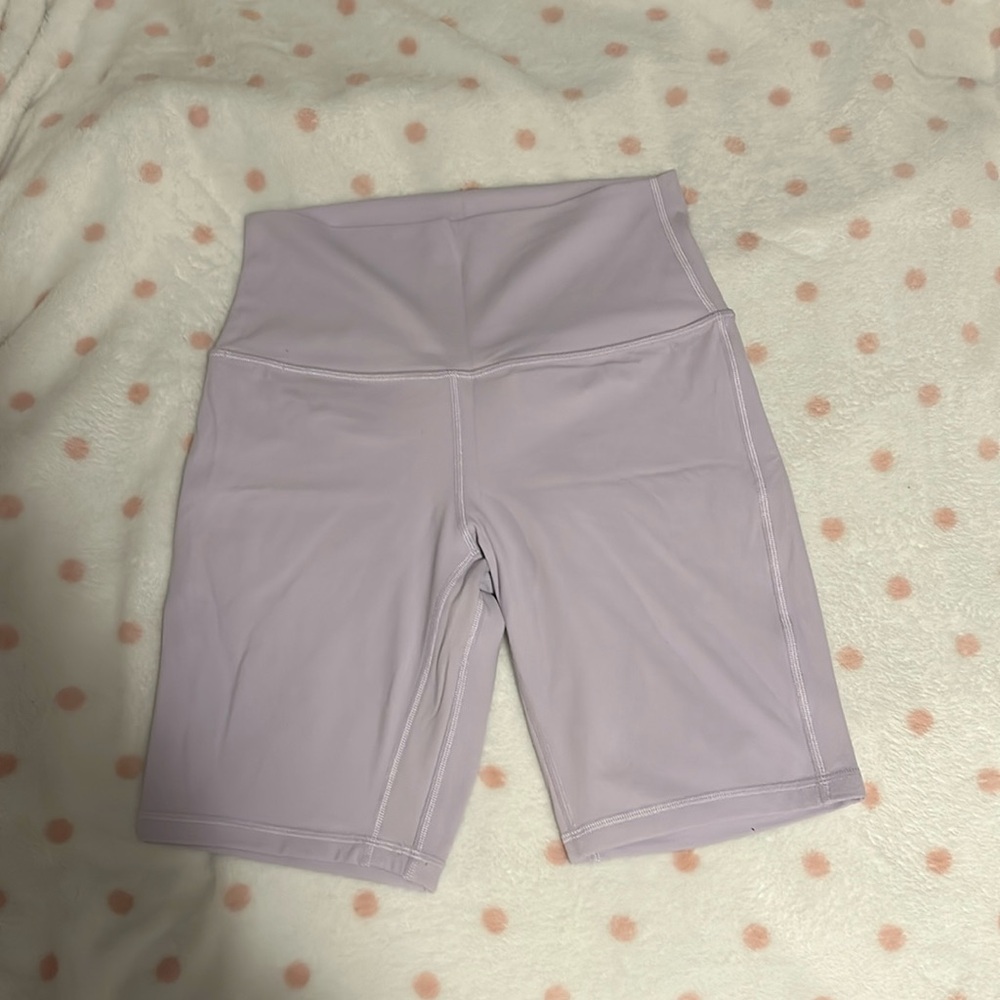 Lululemon lilac biker shorts